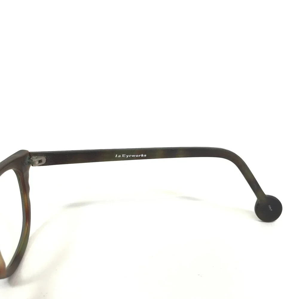 Vintage la Eyeworks Eyeglasses Frames SCARLETT 754M Matte Green Brown 48-20-130